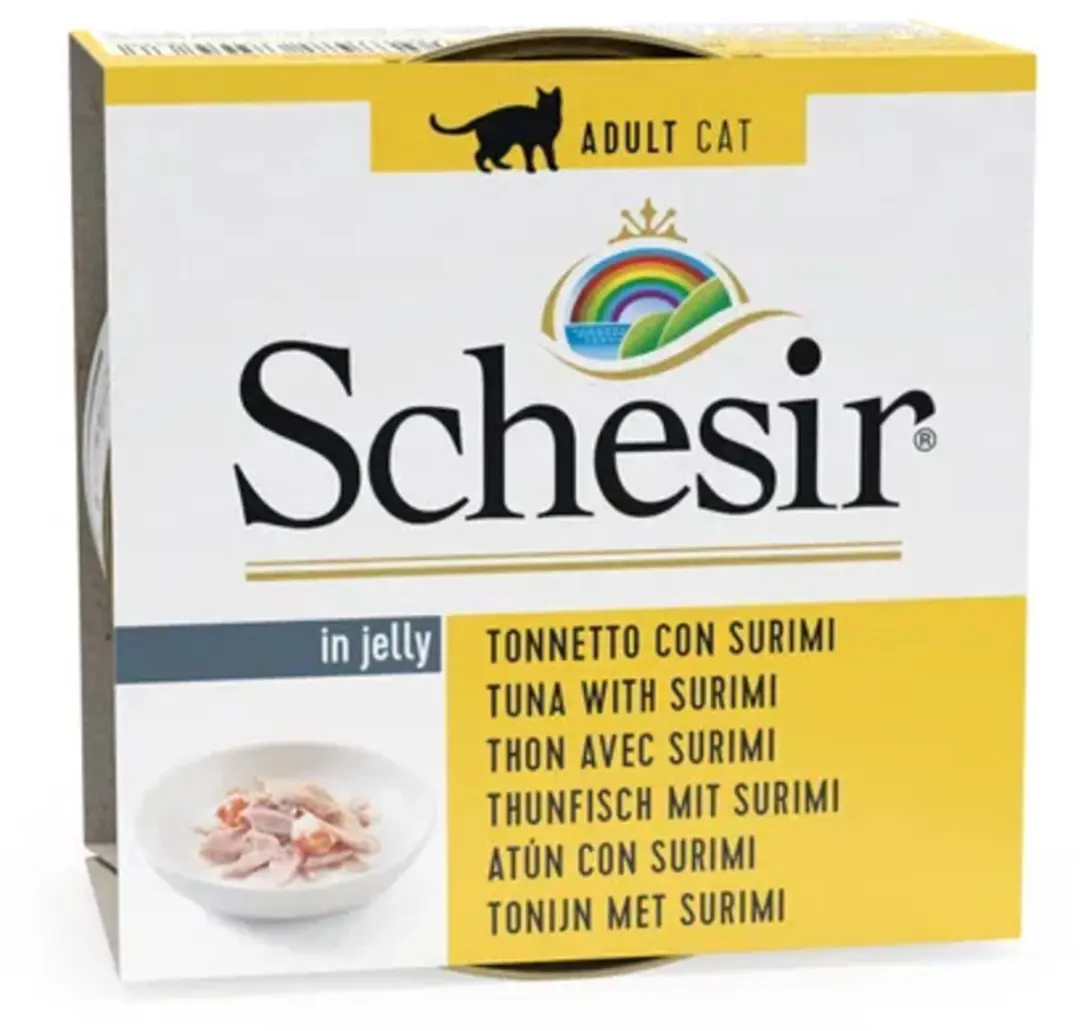 Schesir Kattenvoer Tonijn & Surimi in Gelei - 12x85g