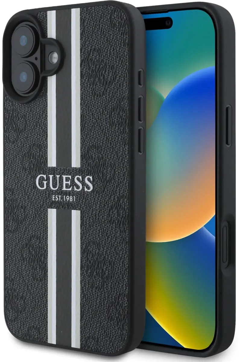 Guess Hardcase iPhone 16 MagSafe - Zwart