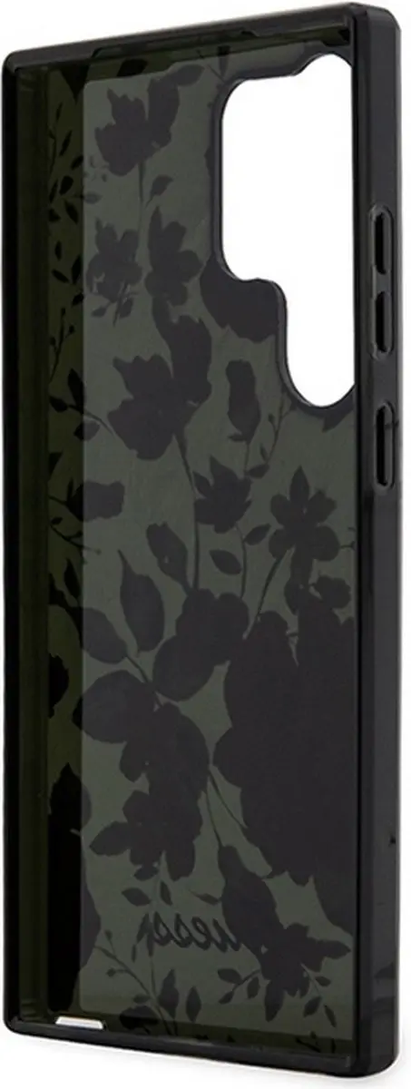 Guess Flower Back Cover GUHCS23LFLKH - Samsung Galaxy S23 Ultra - Khaki