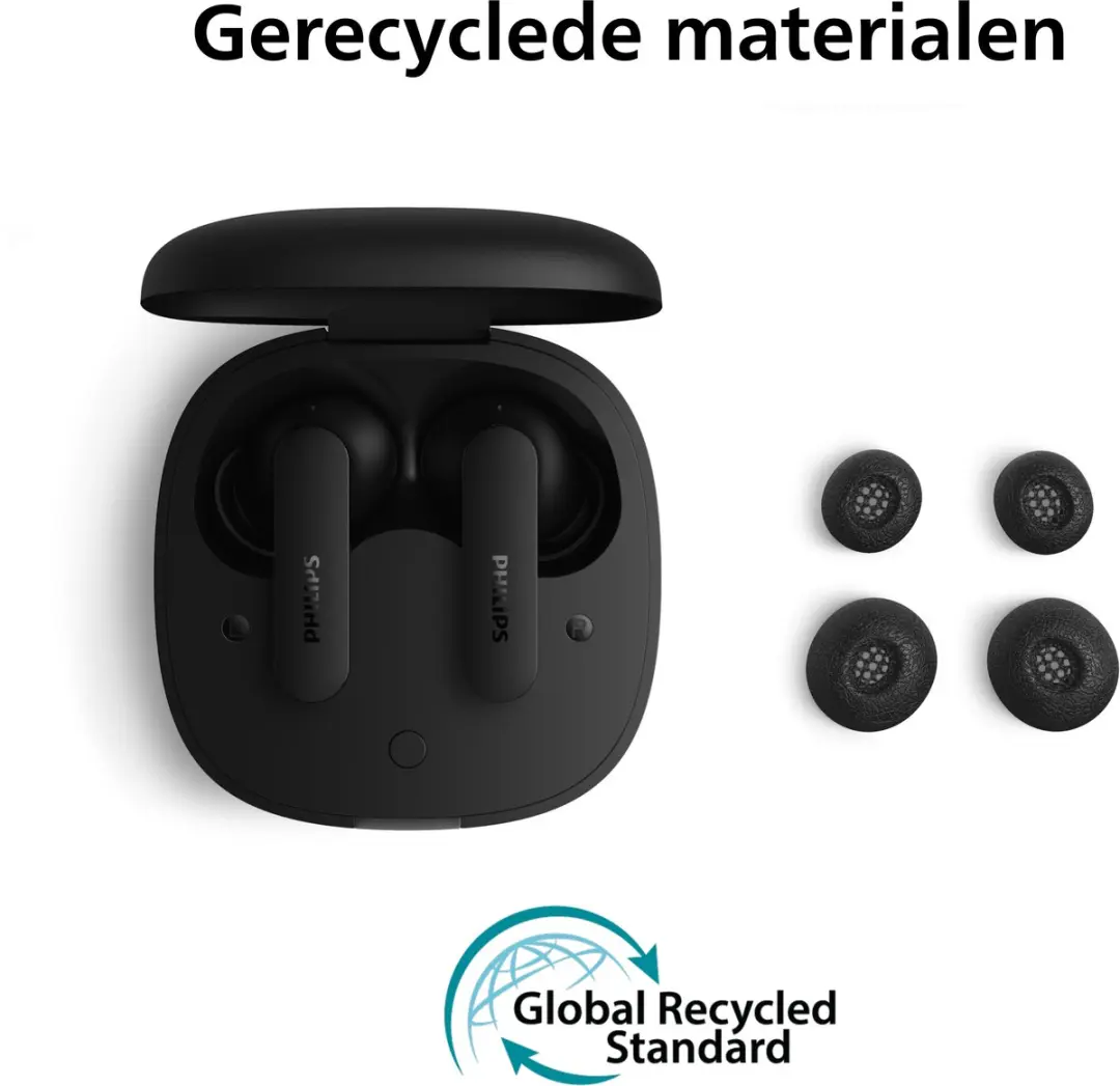 Philips TAT2100BK/00 True Wireless Oordopjes - 36 Uur - IPX4 - Zwart - afbeelding 6 van 6