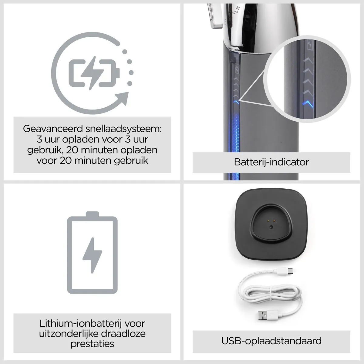 BaByliss Super-X Tondeuse E996E - 180 min - 10 Opzetstukken - Zilver