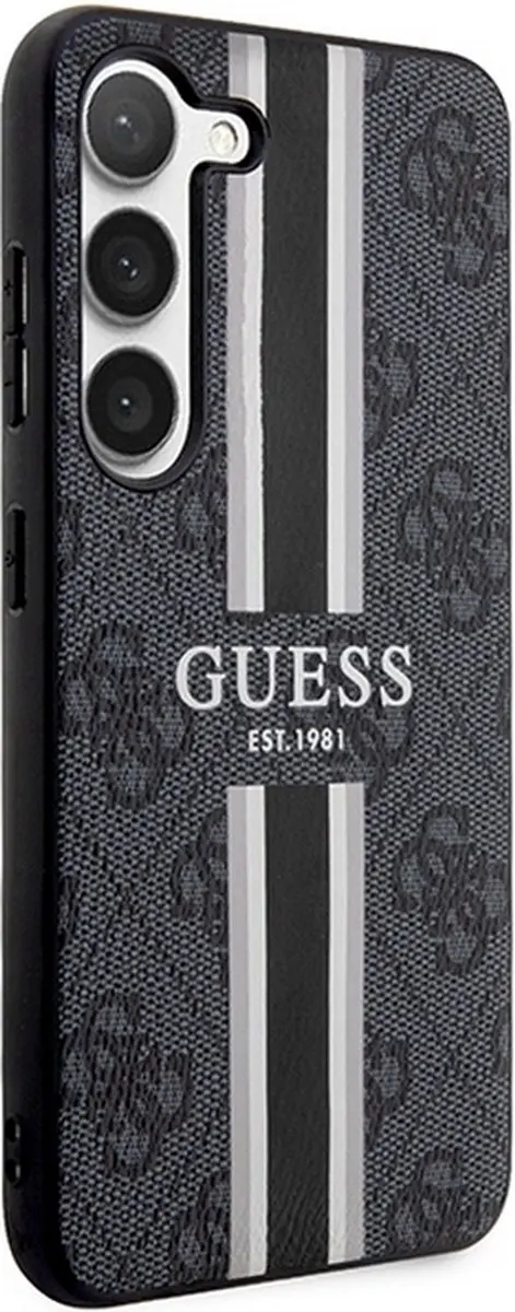 GUESS 4G Printed Stripe Back Case - Samsung Galaxy S23 Grijs