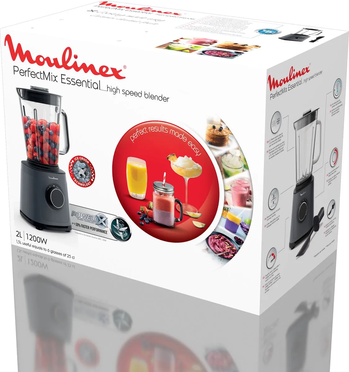 Moulinex PerfectMix Essential LM771B Blender 1200W - Groen - afbeelding 6 van 6