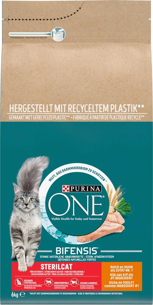 Purina ONE Sterilcat Droogvoer Kip & Tarwe 6 kg