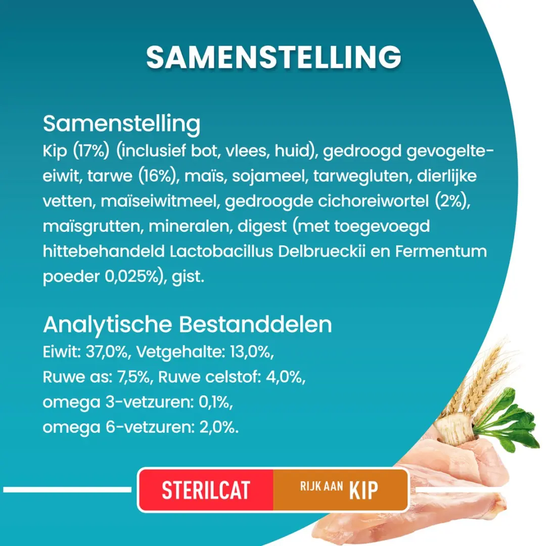 Purina ONE Sterilcat Droogvoer Kip & Tarwe 6 kg