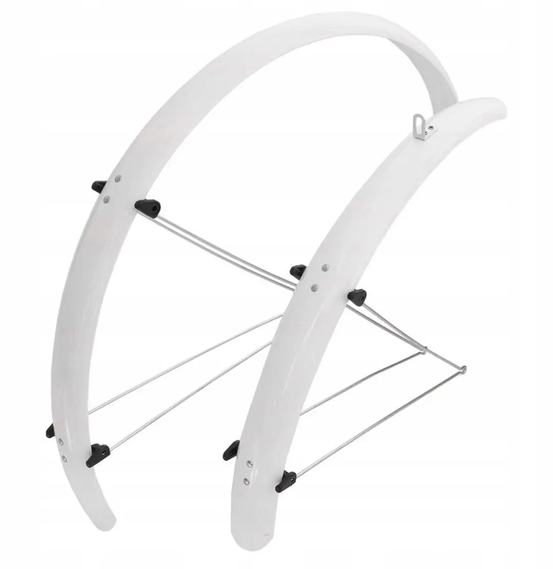 Orion 26" Witte Fietsspatborden 53mm - met spatlappen
