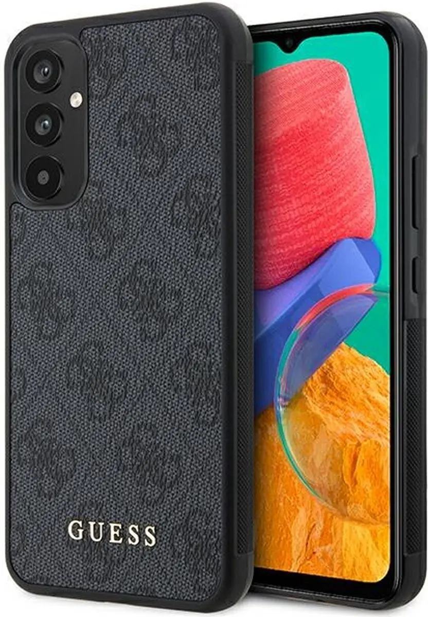 GUESS Hard Case 4G Logo Metaal Grijs GUHCSA34G4GFGR