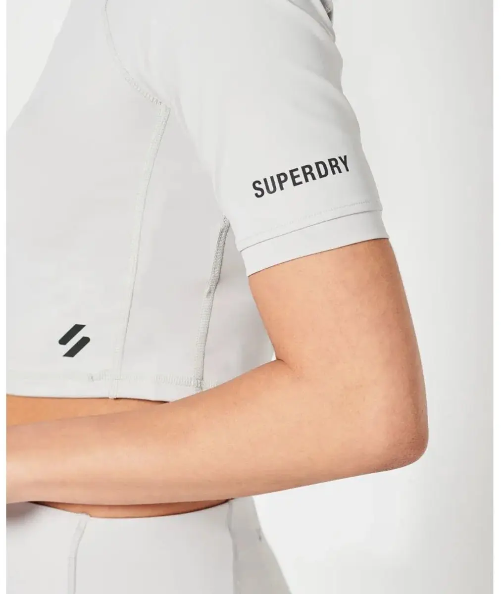 Superdry Run 3/4 Tight Crop Top - Wit M