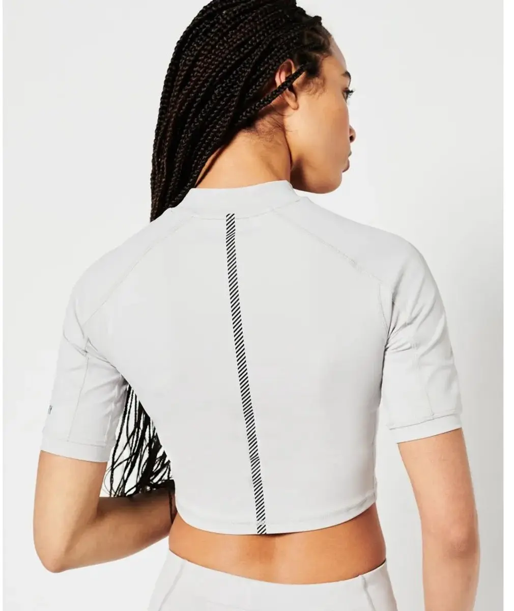 Superdry Run 3/4 Tight Crop Top - Wit M
