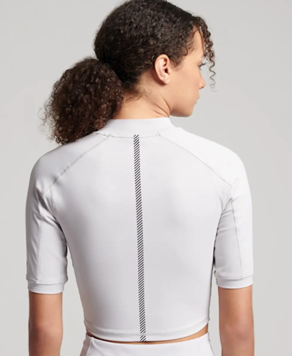 Superdry Run 3/4 Tight Crop Top - Wit M - afbeelding 6 van 6