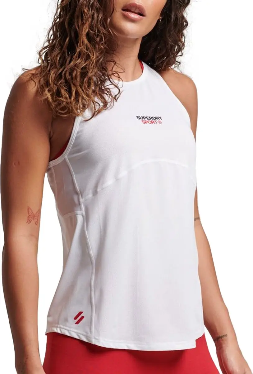 Superdry Active Vest Sportshirt WS311678A-01C - XL - Wit