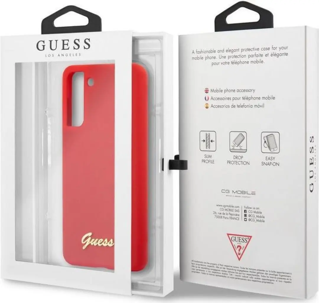 Guess GUS21LSR-RD Silicone Hoesje - Rood