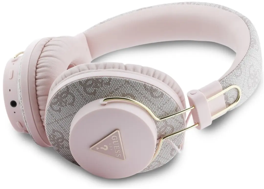 GUESS Triangle Logo On-Ear Bluetooth Hoofdtelefoon - Roze