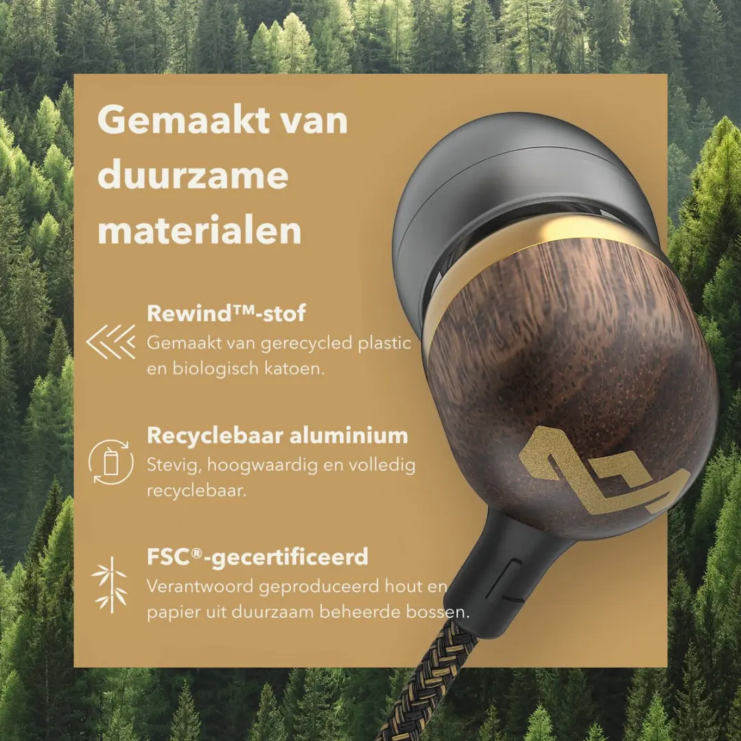 House of Marley Smile Jamaica USB-C Oortjes - Brass