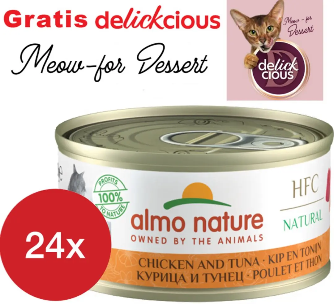 Almo Nature HFC Tonijn & Kip 24x70g