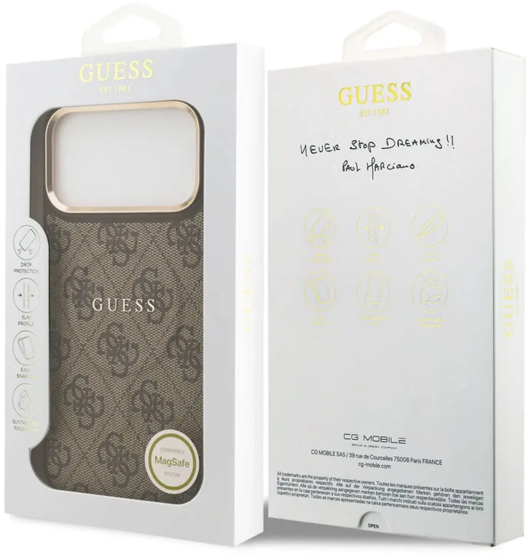 Guess Back Cover iPhone 17 Pro - Bruin - MagSafe