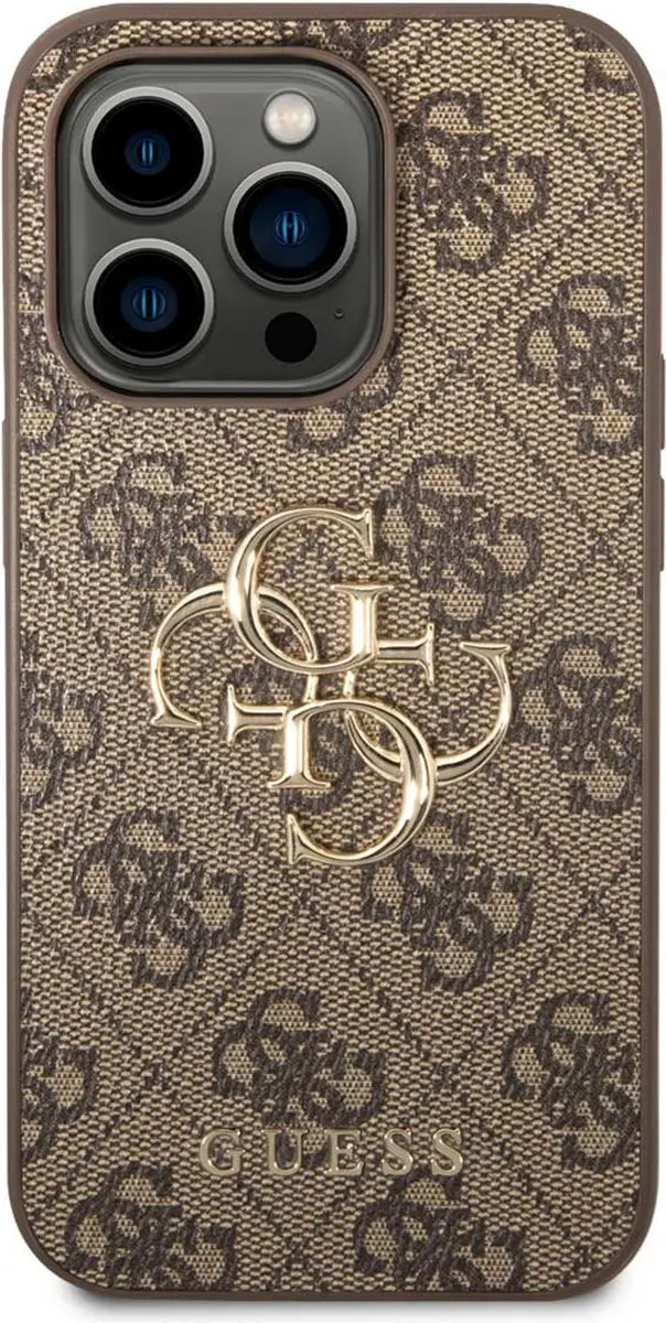 GUESS 4G Metal Logo Back Case iPhone 15 Pro Max - Bruin