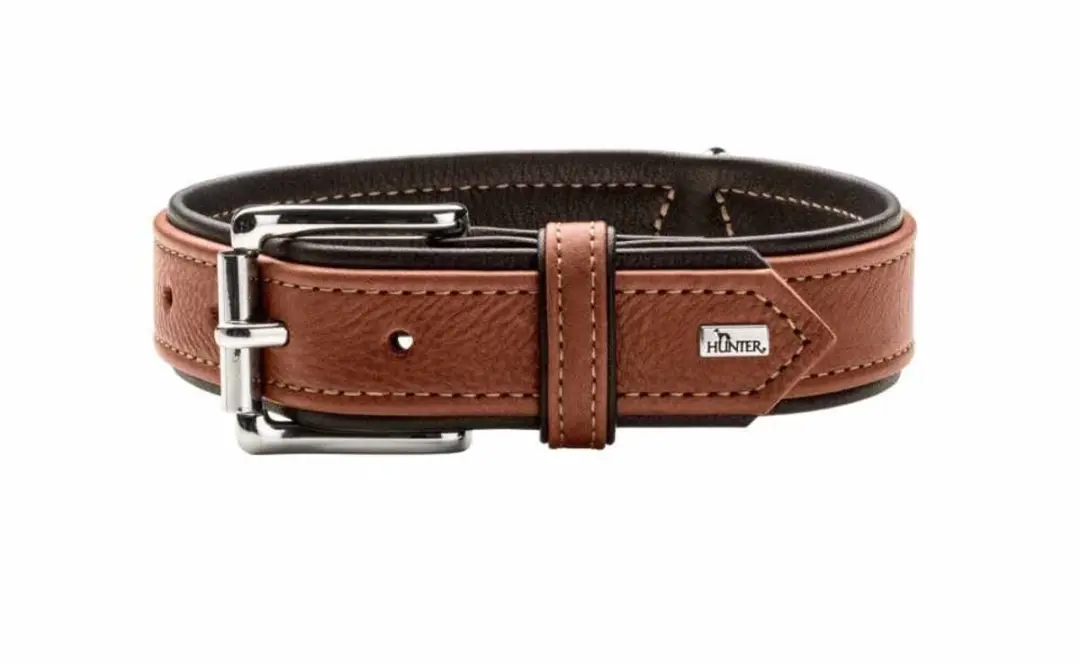 Hunter Hondenhalsband Canadian Up Cognac/Zwart