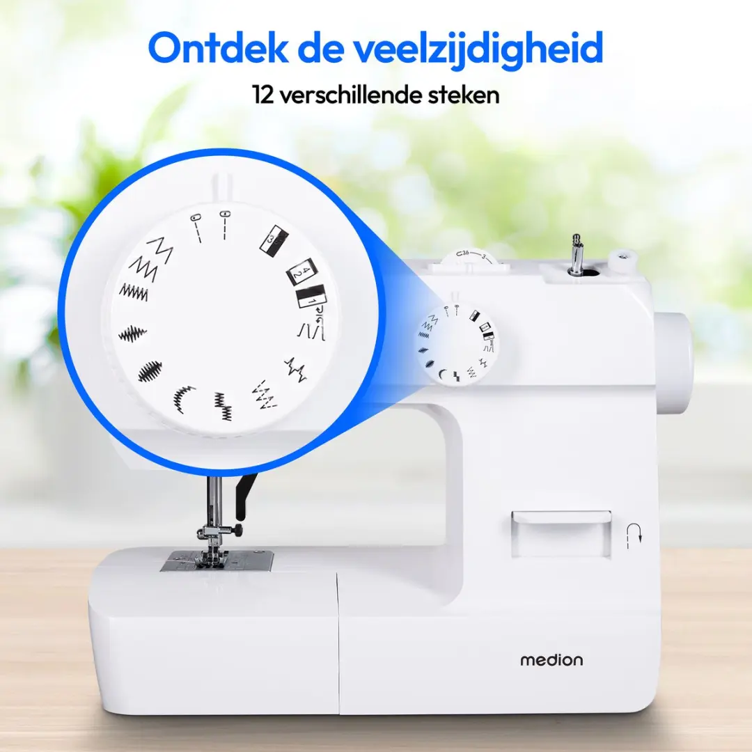 Medion SM70 Naaimachine - 12 Steken - 700 St/min - Wit