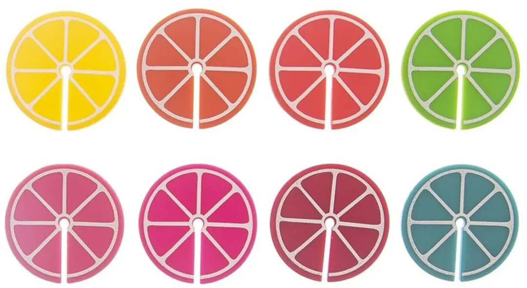 Orion Kleurrijke Glasmaker Set - 8 Stuks - Citrusvormig