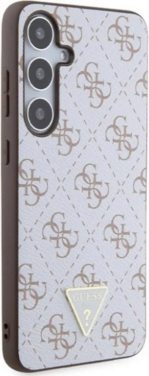 Guess 4G Triangle Logo Hoesje - Samsung Galaxy S24 - Wit
