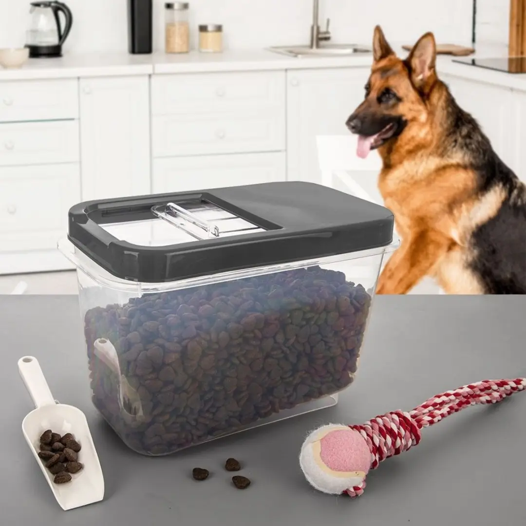 Orion Bewaardoos Voeding 10L - Schuifdeksel - Transparant/Dark Grey