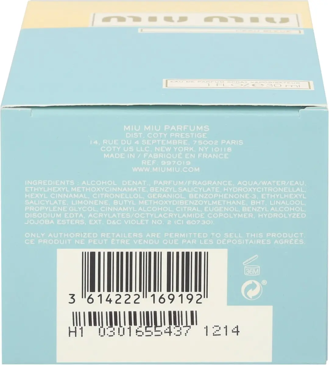 Miu Miu L'Eau Bleue Eau de Parfum 30ml