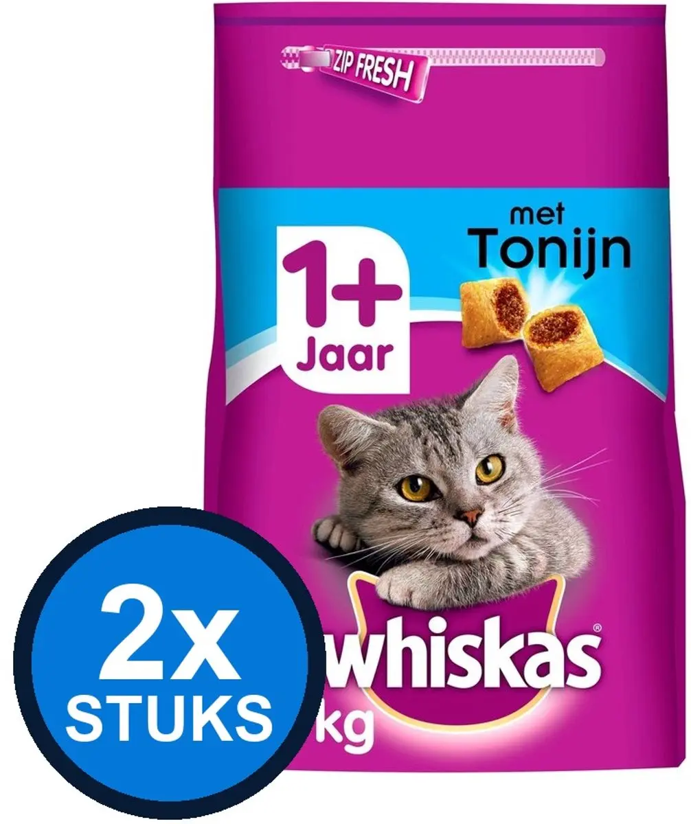 Whiskas 1+ Droog Kattenvoer Tonijn 3,8kg