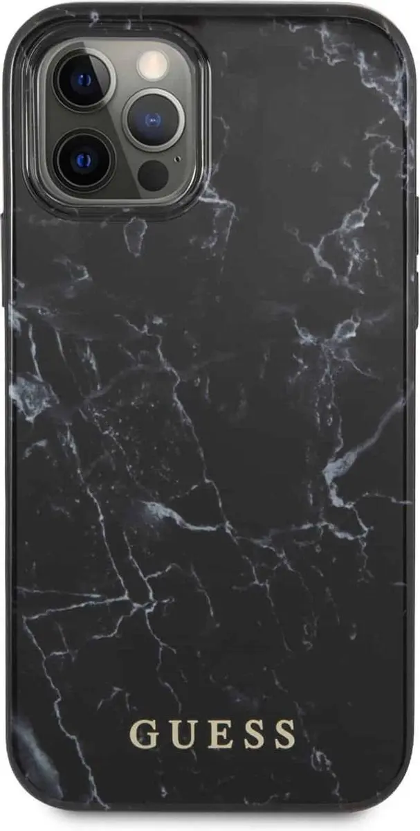 Guess Marble Hard Case Apple iPhone 12 Pro Max - S212-3 - Zwart - afbeelding 6 van 6