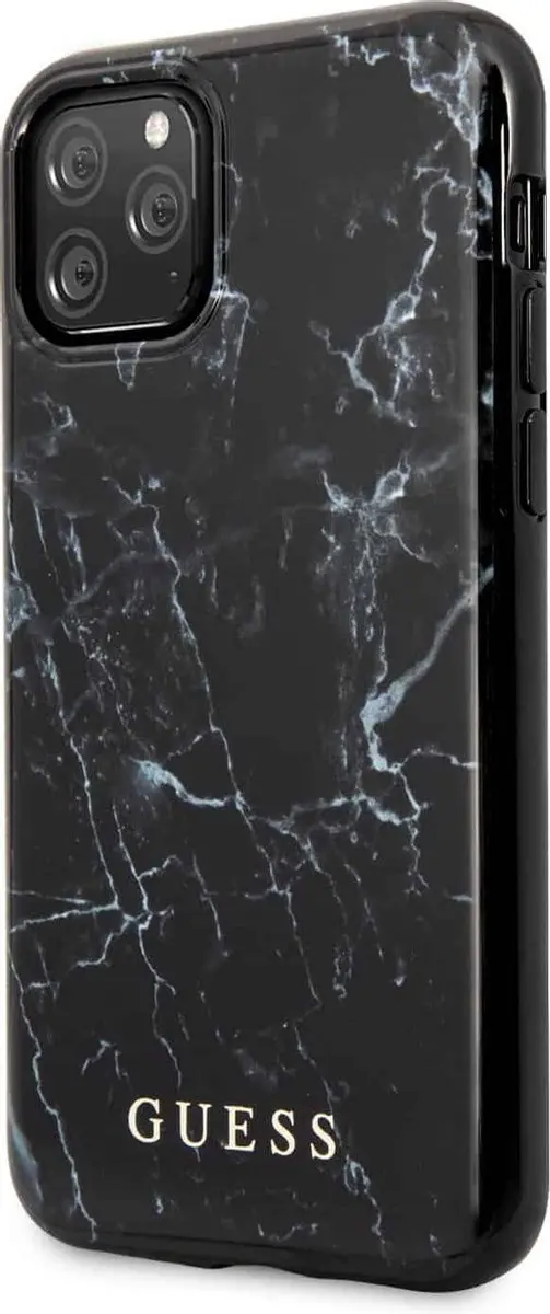 Guess Marble Hard Case Apple iPhone 12 Pro Max - S212-3 - Zwart