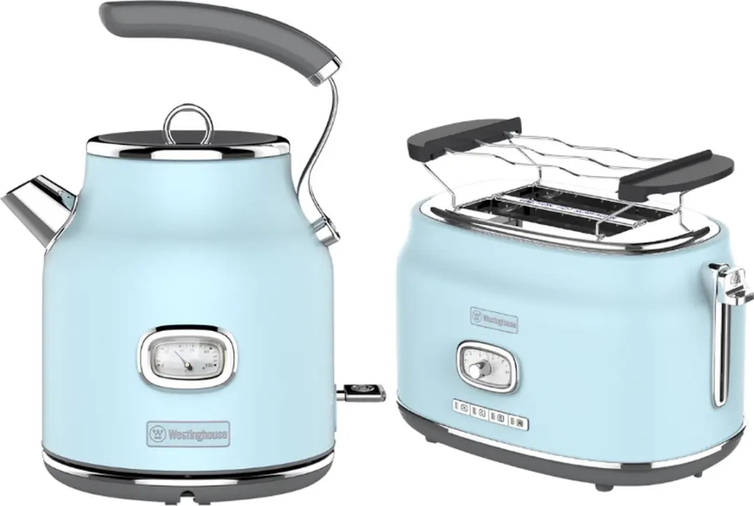 Westinghouse Retro Waterkoker 1,7L + Broodrooster 2 Sneden