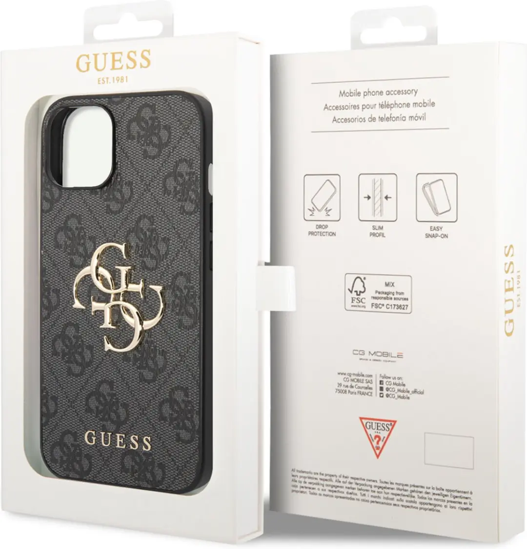 GUESS Telefoonhoesje iPhone 14 - Grijs - MagSafe - afbeelding 6 van 6