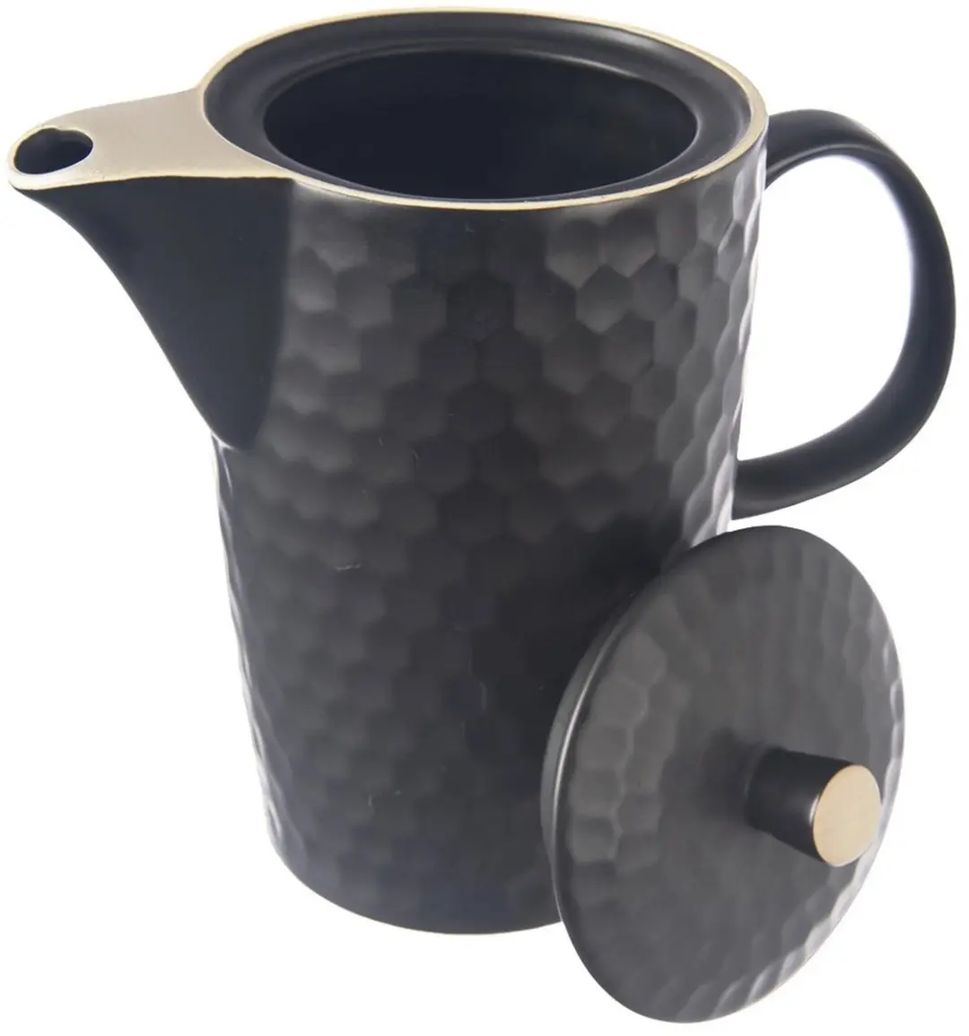 Orion Tea Time Keramische Koffie- en Theepot 1,3L - Zwart
