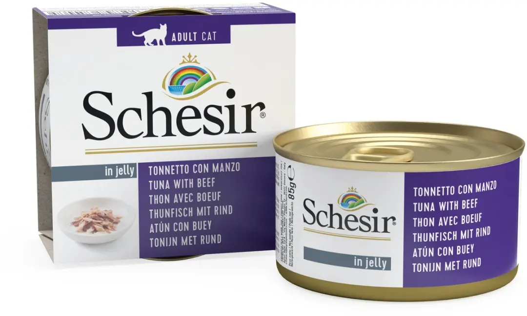Schesir Kattenvoer Tonijn & Rund 85g