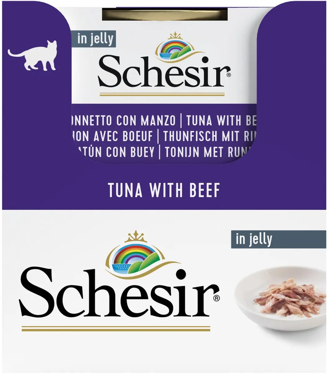 Schesir Kattenvoer Tonijn & Rund 85g