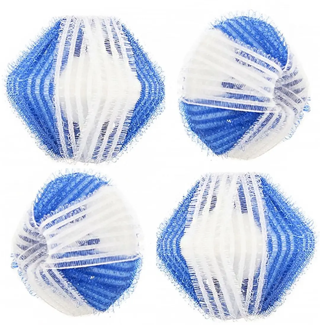 Orion Wasballen 5cm - 4 Stuks - Wit/Blauw