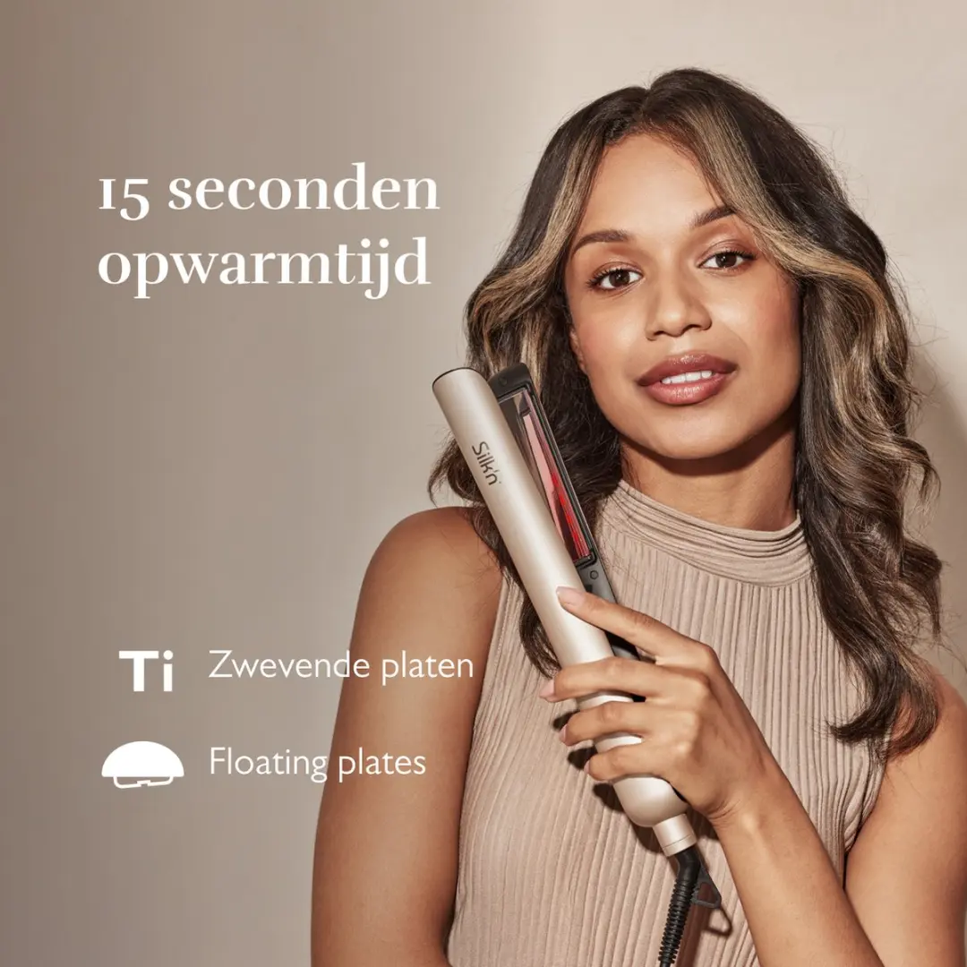 Silk'n SilkyStraight Stijltang 2-in-1 - 23 standen - Beige
