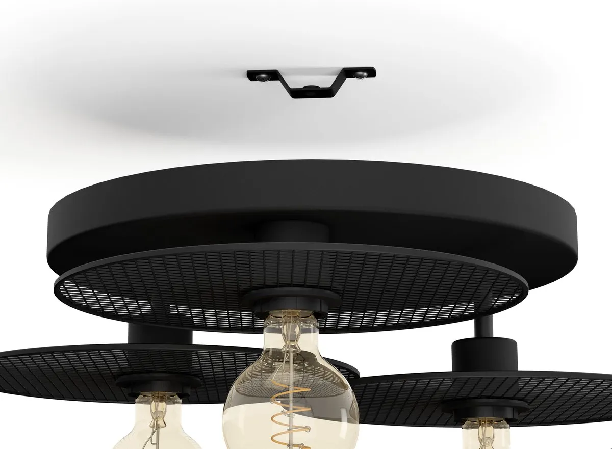 Eglo Ikeston Plafondlamp E27 - Ø53cm - 3 Lichtpunten - Zwart