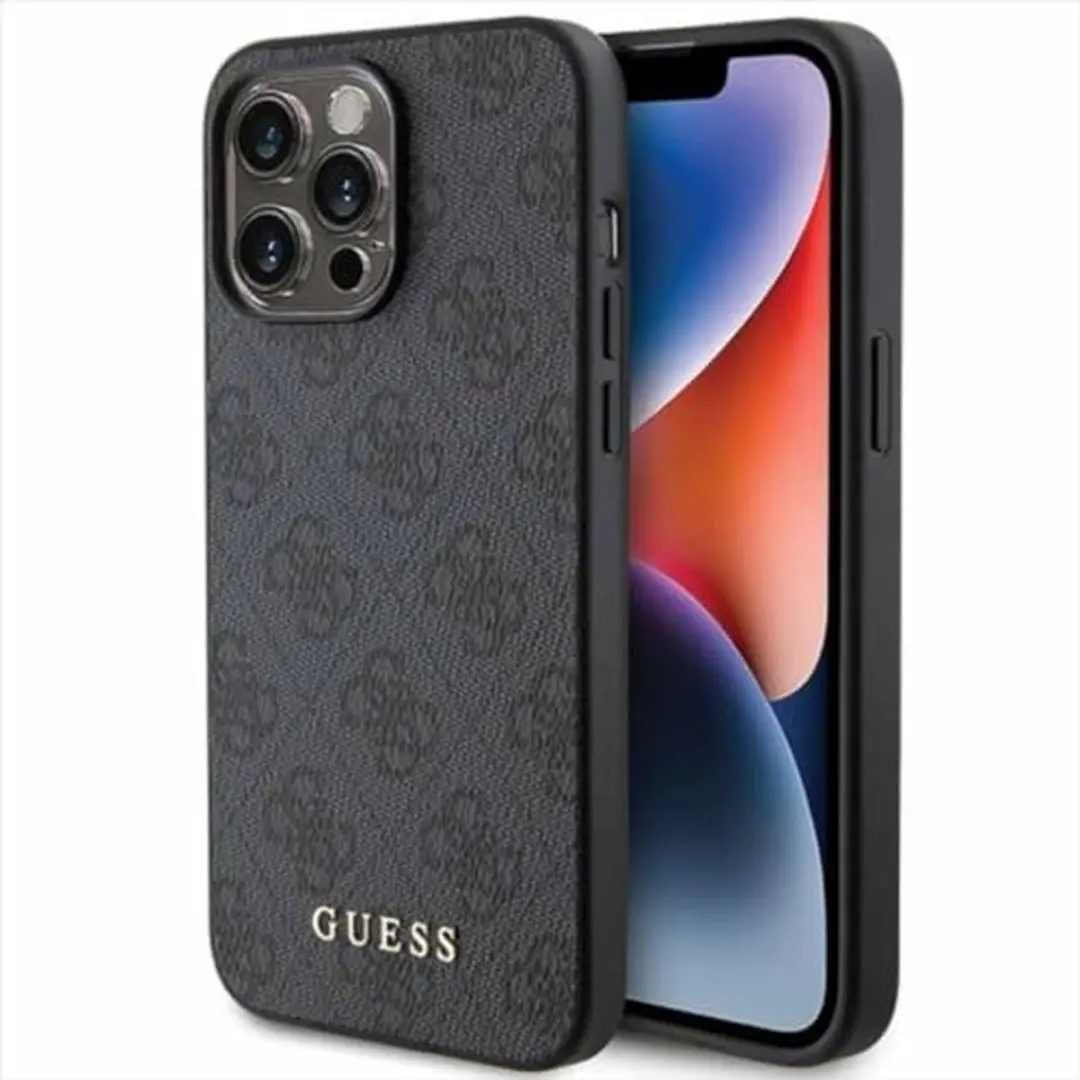 GUESS 4G Back Case iPhone 15 Pro - Grijs