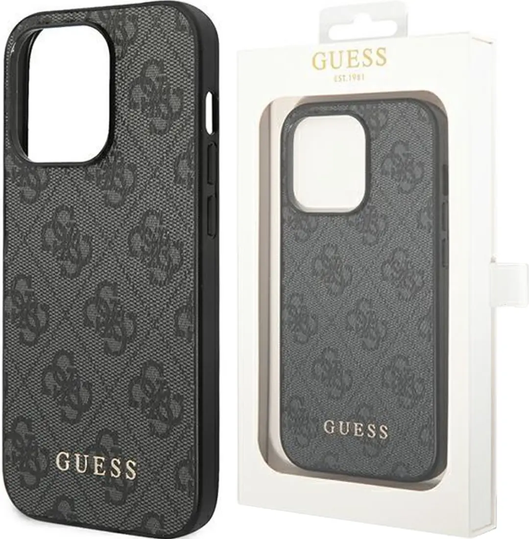 GUESS 4G Back Case iPhone 15 Pro - Grijs