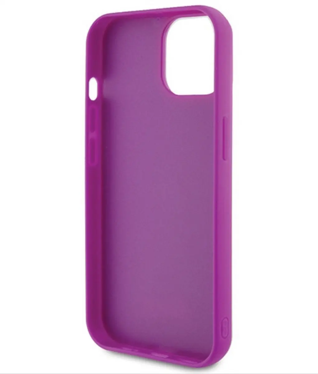 GUESS Square Mirror Back Case iPhone 15 - Fuchsia