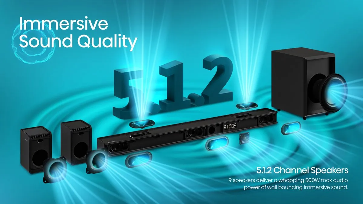 Hisense AX5125H Soundbar 5.1.2 - 500W - Zwart