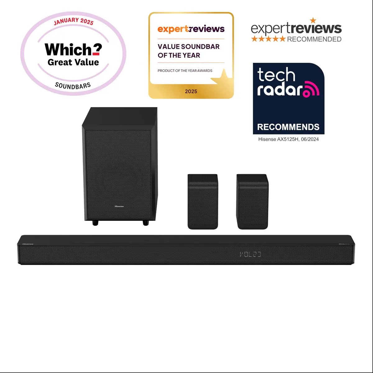 Hisense AX5125H Soundbar 5.1.2 - 500W - Zwart