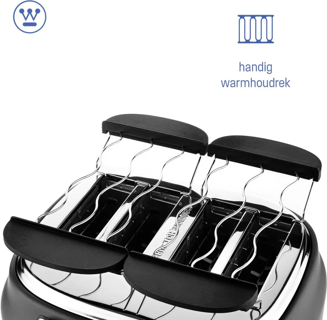 Westinghouse WKTTB809BK Broodrooster 4 Sneden 1750W - Zwart
