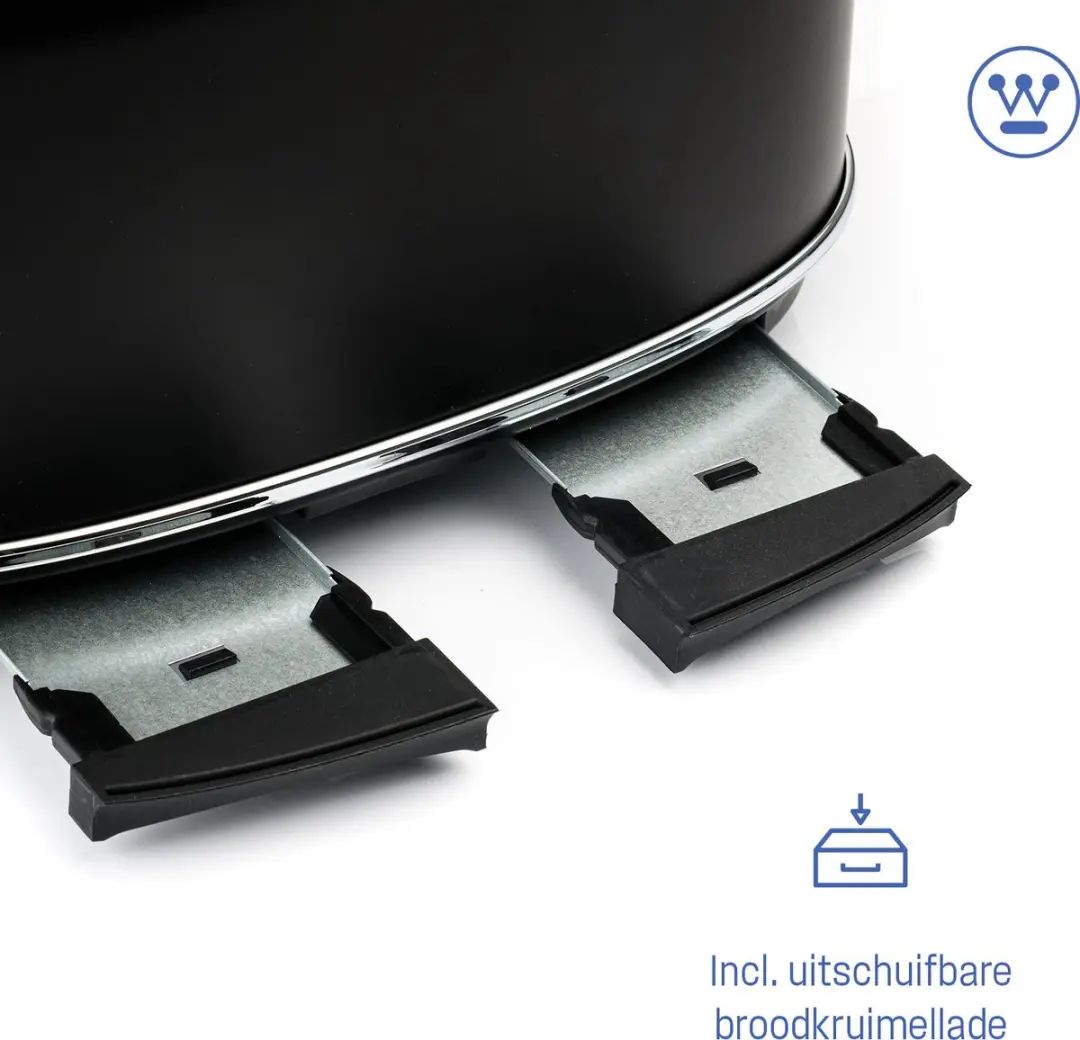 Westinghouse WKTTB809BK Broodrooster 4 Sneden 1750W - Zwart
