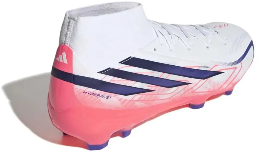 Adidas F50 Hyperfast League Mid FG Voetbalschoenen 46 2/3 - Ftwr White/Solar Purple