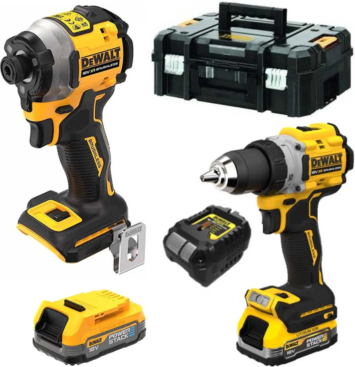 DeWalt DCK2050E2T Accu combiset - Boormachine & Schroefmachine 18V XR