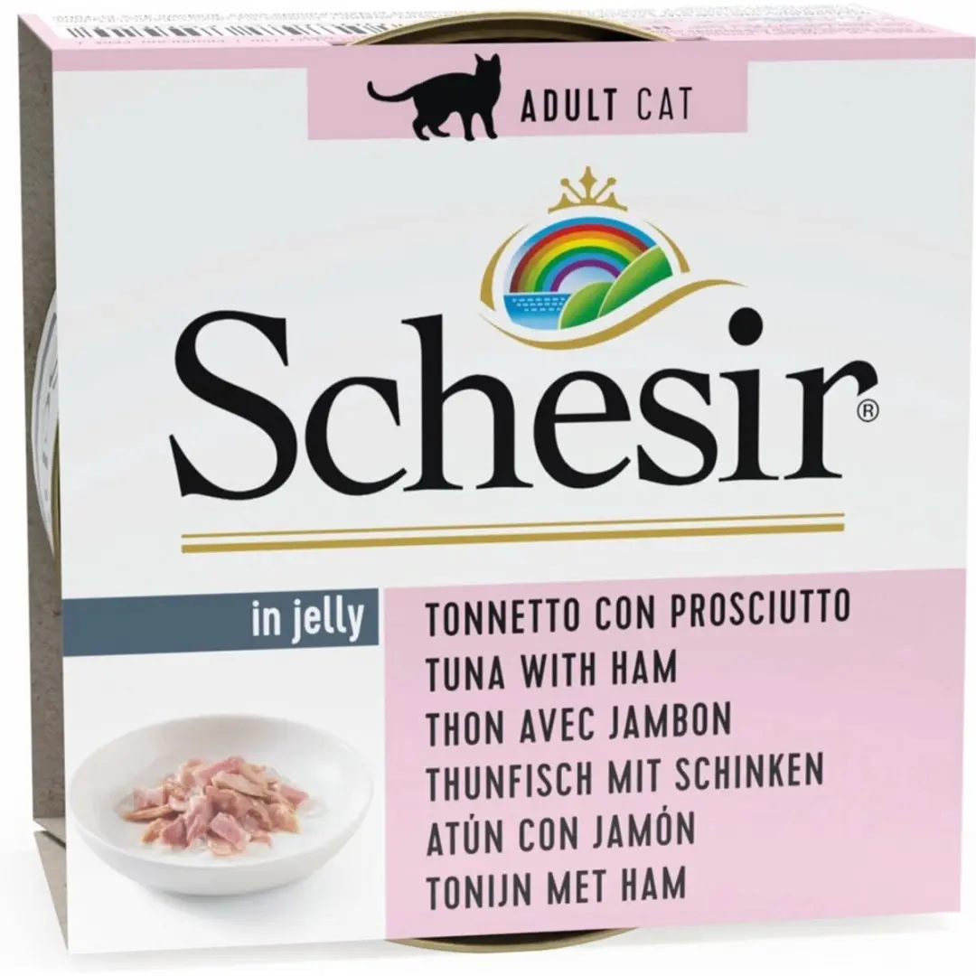 Schesir Kattenvoer Tonijn & Ham in Gelei - 12x85g