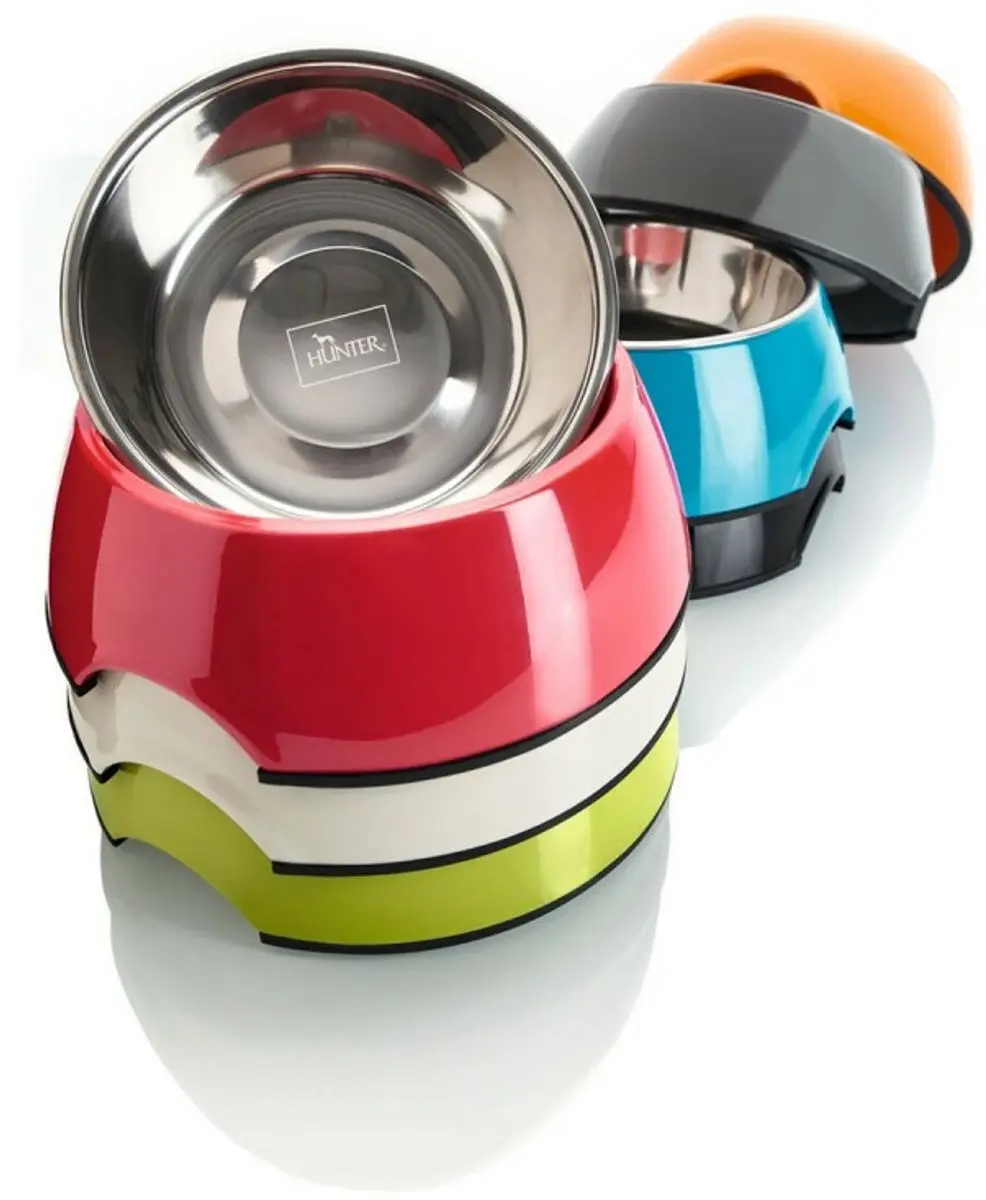 Hunter Melamine Voer- en Drinkbak 160ml - Zwart