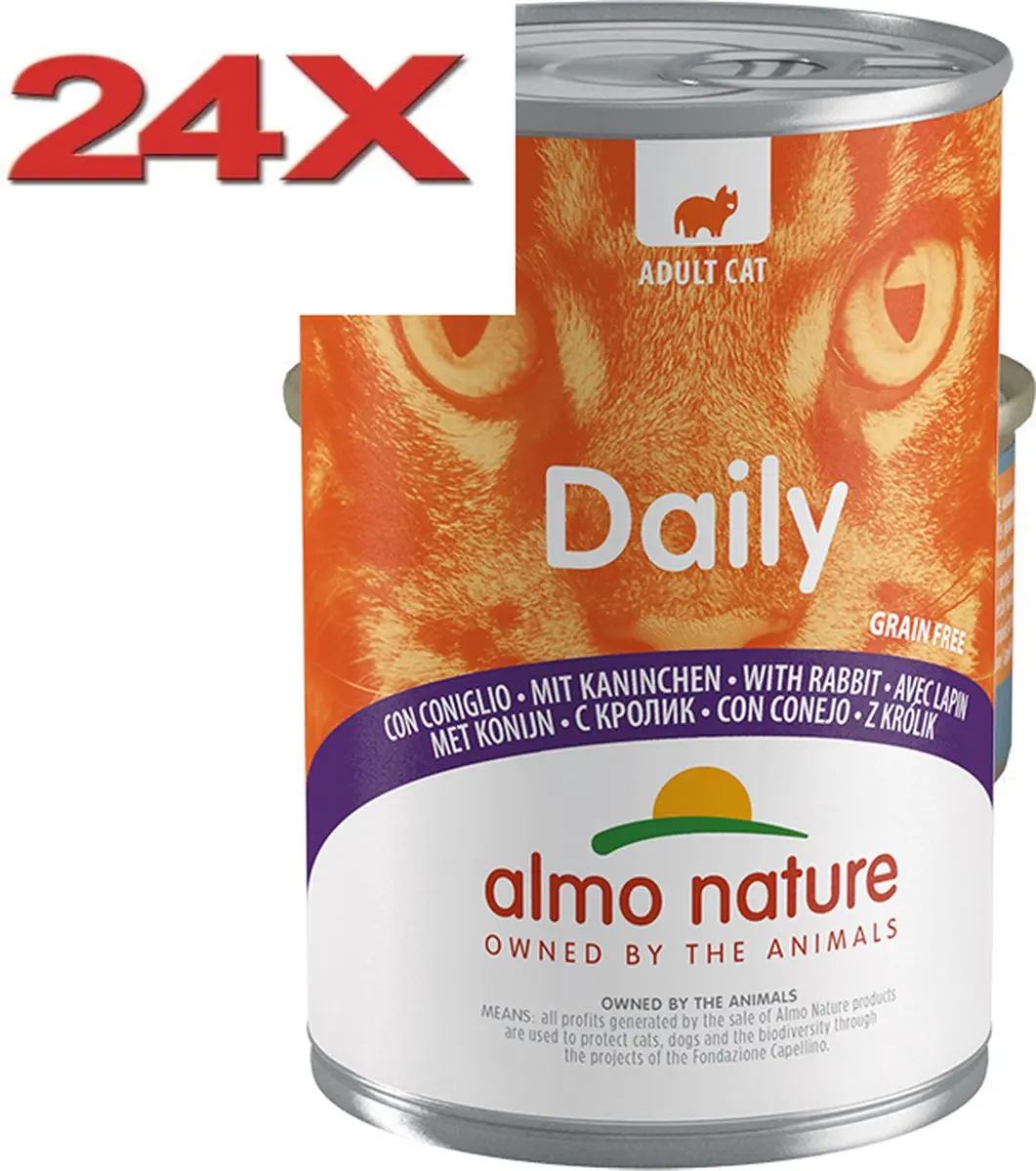 Almo Nature Dailymenu Kattenvoer Konijn 24x400g